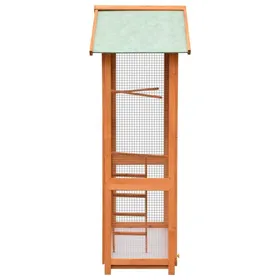 Meilleurs prix pour Cage à oiseaux en bois - WIENS - 1255x595x164 cm - Pin massif - Bois de sapin - Marron et vert