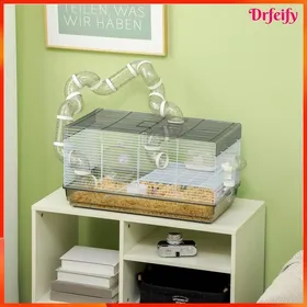 Comparer les prix de Cage pour hamster - AKOZON - 9519 - Tunnel et accessoires - Fils acier esp. 09 cm - 58 x 32 x 31 cm