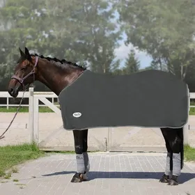 Comparer les prix de Couverture polaire pour cheval York Ekona - graphite/grey - Noir - 125 cm