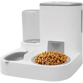 Comparer les prix de Distributeur nourriture 2 en 1 – automatique chat chien eau croquettes Label