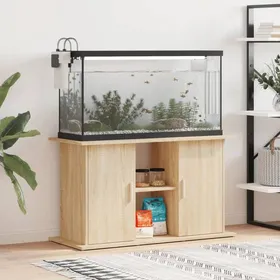 Comparer les prix de Support daquarium - vidaXL - Chêne Sonoma - Bois dingénierie - 101x41x58 cm - Rangement intégré - Design élégant