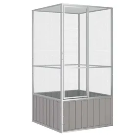 Meilleurs prix pour Cage à oiseaux en acier galvanisé - vidaXL - 111x107x2115 cm - Gris - Porte 48x1525 cm - Maille 127x127 mm - Robuste