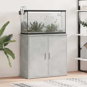 Meilleurs prix pour Support daquarium en bois dingénierie - vidaXL - Gris béton - 81x36x73 cm - Rangement intégré - Design élégant
