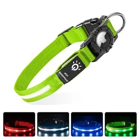 Meilleurs prix pour Collier Chien Lumineux Rechargeable et Etanche LED Clignotant Collier de Scurit pour Petits-Moyens-Gros Chiens - Vert L l wake