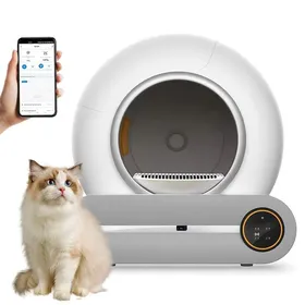 Meilleurs prix pour Litière pour chat automatique connectée WiFi 65L autonettoyante avec capteurs sécurité 4 modes contrôle via app sans odeurs