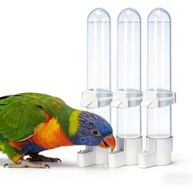 Meilleurs prix pour Distributeur deau pour oiseaux - DEMA - Capacité 120 ml - Lot de 3 - Dimensions 33 x 17 cm - Plastique transparent