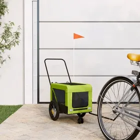 Meilleurs prix pour vidaXL Remorque de Vélo pour Animaux - Vert/Noir