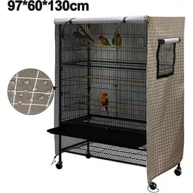 Comparer les prix de Housse de cage à oiseaux imperméable 97x60x130 cm - Tissu Oxford 210D - Protection contre poussière et intempéries - Lavable et