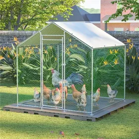 Meilleurs prix pour Poulailler - 2x2x2m - avec serrure de sécurité et tissu PE imperméable en métal adapté aux poulets lapins et autres animaux