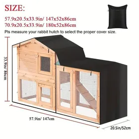 Meilleurs prix pour Multicolored Triangular Rabbit Hutch Cover - Dimensions 147 x 52 x 86 cm - RABBIT HUTCH