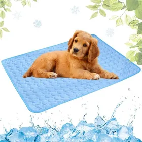 Meilleurs prix pour Tapis rafraîchissant pour animaux 40x50 cm – Idéal été portable & efficace (Bleu)