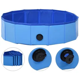 Meilleurs prix pour VENTE-FLASH Piscine pliable pour chiens Bleu 80x20 cm - PVC(1882170825)VIDAXL