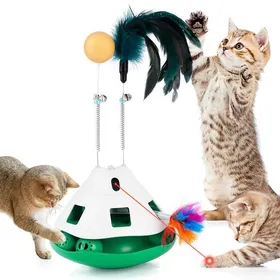 Meilleurs prix pour Jouet interactif pour chat 5 en 1 ATOPDREAM, quatre modes de vitesse, avec lumière laser, cadeau de Noël, vert