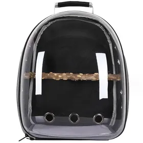 Comparer les prix de Sac à Dos pour Perroquet en Tissu Oxford Noir - Cage à Oiseaux Portable et Confortable pour Voyages Extérieurs