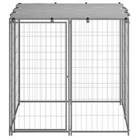 Comparer les prix de Bonne qualité - Parc enclos-Chenil - Argenté - 110x110x110 cm Acier - MAW27164630