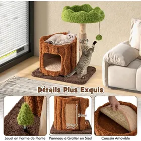 Meilleurs prix pour GIANTEX Arbre à Chat avec Griffoirs Tour pour Chat avec Perchoir Supérieur et Condo Centre dActivités pour Chat à Plusieurs