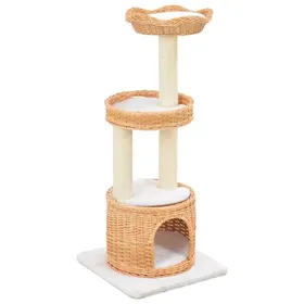 Comparer les prix de Arbre à chat - vidaXL - Bois de saule - Griffoir sisal - 94 cm - Brun