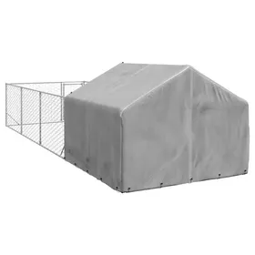 Comparer les prix de Pet®Argent Niche dextérieur pour chien enclos 7x2x15 m - robuste et durable - Acier galvanisé 7_8345613