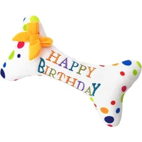Comparer les prix de Jouet dos pour anniversaire de chien Os interactif amusant Jouets à mâcher en peluche pour chiens pour chiens chats