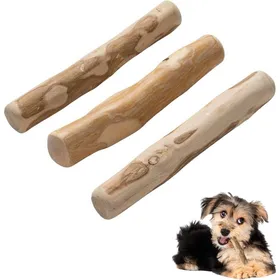 Meilleurs prix pour Bâton à mâcher en bois naturel pour chien - ESTAMPILLE - Bois de caféier - Bois dolivier - 14 cm - Diamètre 18-2 cm