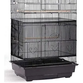 Meilleurs prix pour Couverture de cage à oiseaux réglable - PZCC - Extra large - Attrape-graine - Maille nylon - Noir