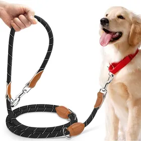 Meilleurs prix pour Laisse Multifonctionnelle 3 Points Réglable - Longe 3 m avec Fils Réfléchissants - pour Chiens de Petite à Grande Taille