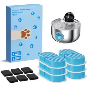 Comparer les prix de Filtre Fontaine a Eau Chat: 12 Filtres Fontaine à Eau pour Chat - NOBXBON Fontaine a Eau 6 Filtres à Charbon 6 Filtres +  ABREUVOIR