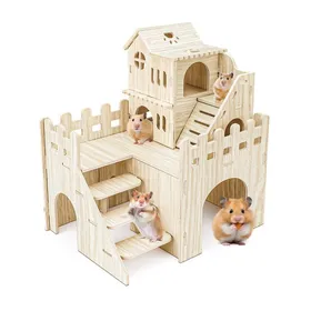 Meilleurs prix pour Maison Hamster avec Échelle - Labyrinthe - Syriens/Petits Animaux QIEDOVIEY