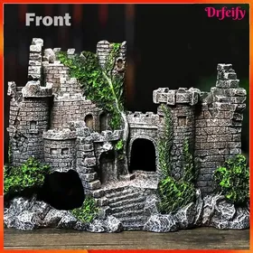 Comparer les prix de Décoration daquarium - AKOZON - Château européen - Résine - 17x13x7 cm - Eau douce & eau de mer