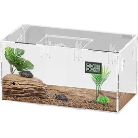 Meilleurs prix pour Réservoir de terrarium pour reptilesescargotsterrarium en acryliquetransparentavec Reptile Tank L(No Tray) PERCHOIR