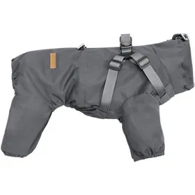 Comparer les prix de Imperméable pour chien avec harnais pour chiens de petite et moyenne taille ajustable réfléchissant 4 pattes gris taille S