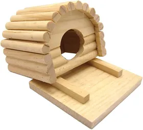 Comparer les prix de Maison en bois en forme d'arche pour hamster, chinchilla, rat, gerbille et hamster nain