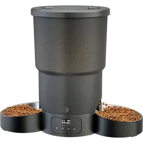Comparer les prix de DISTRIBUTEUR DALIMENT - AMIS-Distributeur Croquettes Chat 5L2 BolsMinuterie Programmable1-6 Repas/JourEnregistrement Vocal 10S