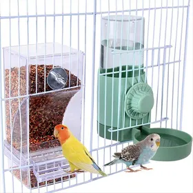 Comparer les prix de Distributeur DEau Automatique pour Cage à Oiseaux Accessoires pour Cage à Perruches Mangeoire Automatique pour Perroquets