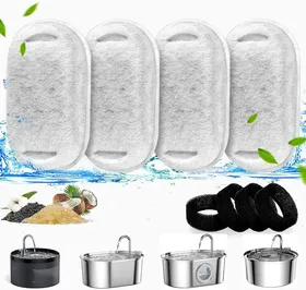 Meilleurs prix pour Filtres Fontaine a Eau ChatFiltre Fontaine Eau Chat Convient aux Abreuvoirs pour Chats en 4L/3.2L/1.8L/2L Acier Inoxydable4