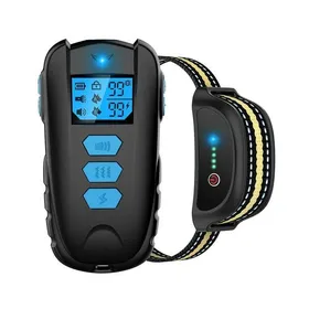 Comparer les prix de Collier de dressage lectrique pour chien lampe de poche son vibrationchoc tanche 500 m bleu PZCC