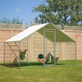 Comparer les prix de Poulailler 3x2m avec Filet de Protection - Enclos Extérieur pour Volailles Bâche Étanche et Anti-UV Structure Acier Ro POULAILLER