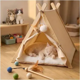 Comparer les prix de Niche pour chat intérieur®WHD©Lit Grotte IntérieureTente de repos démontable pour chat  Abri pour Chat ConfortableBois éco