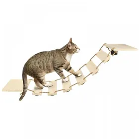 Meilleurs prix pour JEOBEST Pont pour Chat Mur descalade avec Support Mural Pont Mural en Bois pour Chat pour le Repos du Chat