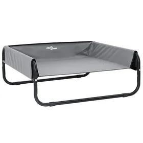 Meilleurs prix pour PROMOTION Lit pour Chien Surélevé Gris Clair M Tissu Oxford et Acier 99447 - BestMeuble