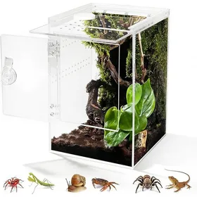 Comparer les prix de Ouverture Frontale Terrarium360° Rectangle Vivarium 23x15x15CM  Ventition CroiséeEtanche Rectangle (23x15x15CM PERCHOIR