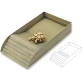 Meilleurs prix pour Tortue Terrestre Grain de Bois Reptiles Terrapin Dock Abri pour Tortue Ponton Terrarium Bain de Tortue Terrestre Multicolo VIVARIUM