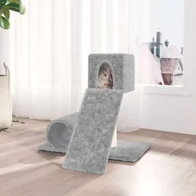 Meilleurs prix pour Arbre à chat - vidaXL - Gris clair - 59 cm - Sisal naturel - Maison et tunnel