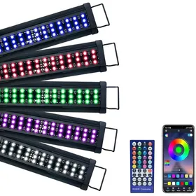 Comparer les prix de Lampe LED pour aquarium douce à spectre complet étanche IP68 livrée avec télécommande et appliion de 30 45CM