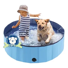 Meilleurs prix pour Piscine 100 x 30 cm Durable et facile à ranger Drainage pratique Convient animaux domestiques et aux enfants pesant jusquà 50 kg