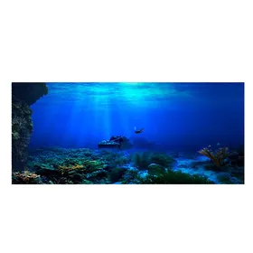 Meilleurs prix pour SALALIS Affiche pour aquarium Affiche de fond dadhésif SeaWorld pour la décoration du réservoir animalerie decoration 122*50 cm