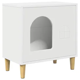 Meilleurs prix pour [2780435]Niche Chat Interieur Maison pour chat Blanc 51x30x52 cm Bois dingénieriePoids:9.37 Kg