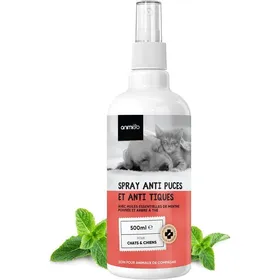 Meilleurs prix pour Spray Anti Puce Anti Tique Chien et Chat 500ml-Spray Non Tachant avec larbre à ThéClou De GirofleMenthe Poivrée Chatons