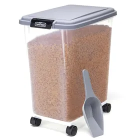 Meilleurs prix pour Nobleza - Conteneur de Nourriture pour Animaux de Compagnie 30 L  Gris