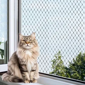 Meilleurs prix pour Filet de protection pour chat - DOK - 3x4 m - Sans perçage - Nylon résistant - Mailles 3x3 cm - Installation facile